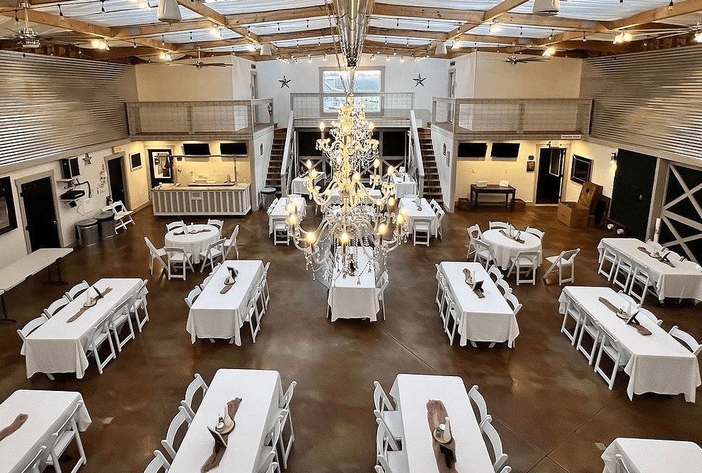 Grand White Barn interior
