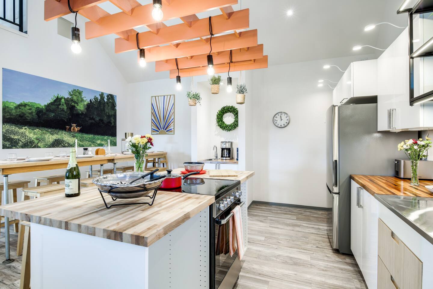 Barndo 2B at Cedar Pond Farms — three-bedroom barndominium lodging on the farm, with the Highland herd a short walk away.