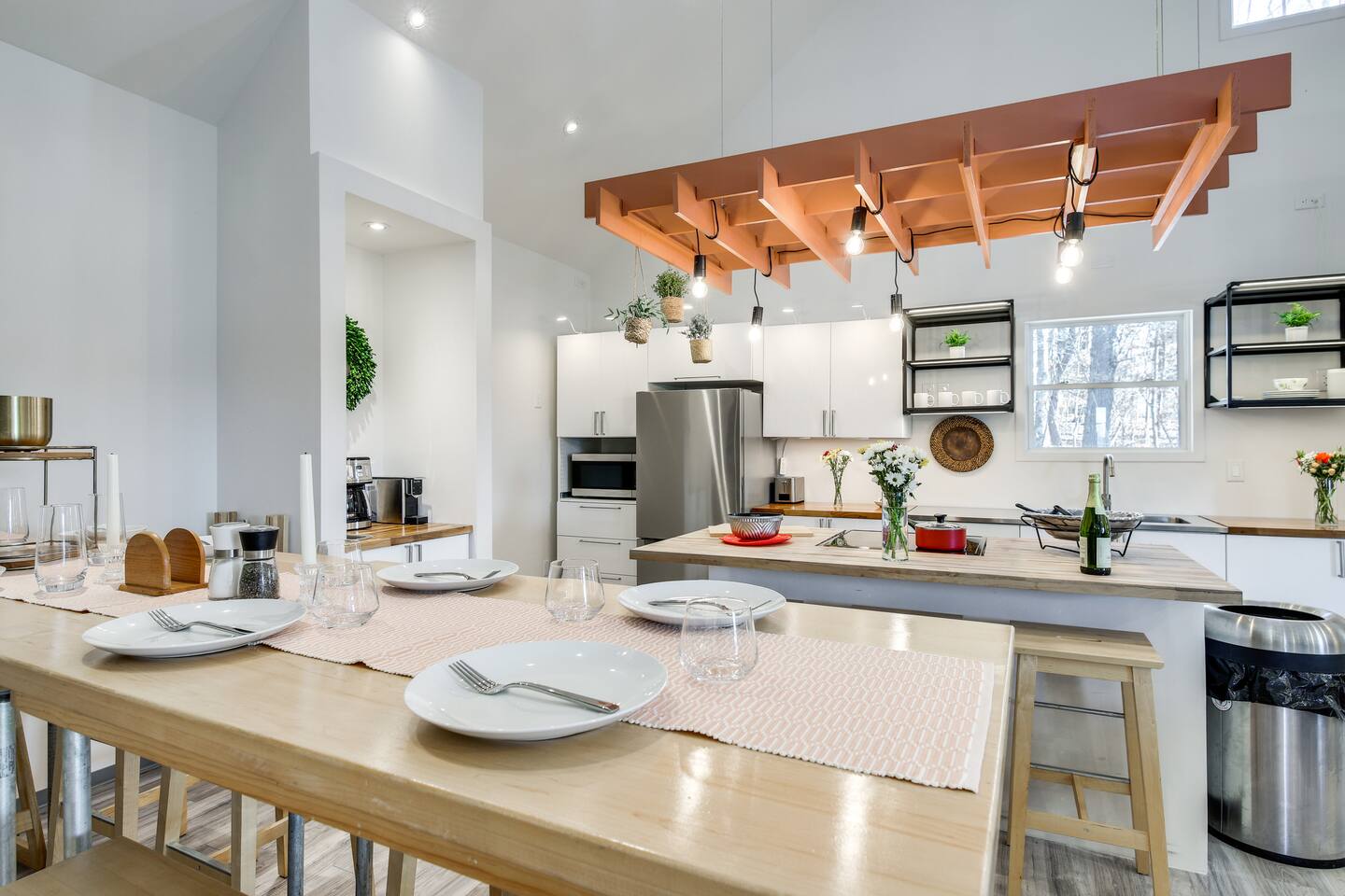 Barndo 2B · Three-bedroom house at Cedar Pond Farms — three-bedroom barndominium lodging on the farm, with the Highland herd a short walk away.