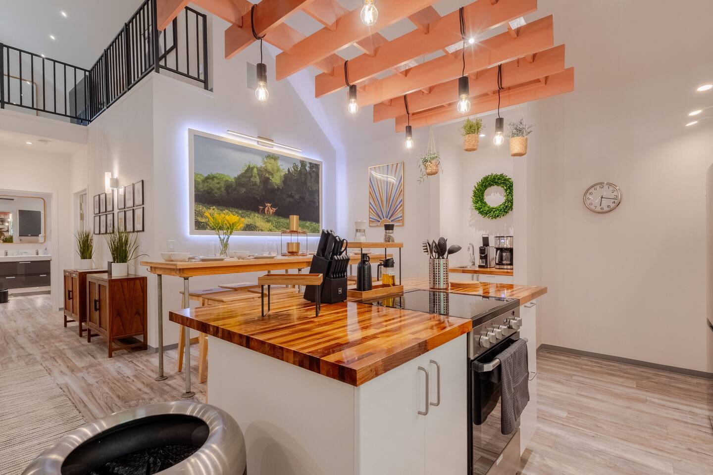 Inside Barndo 2B, a three-bedroom barndominium at Cedar Pond Farms — our fluffy Highland cow farm just outside the Smoky Mountains.