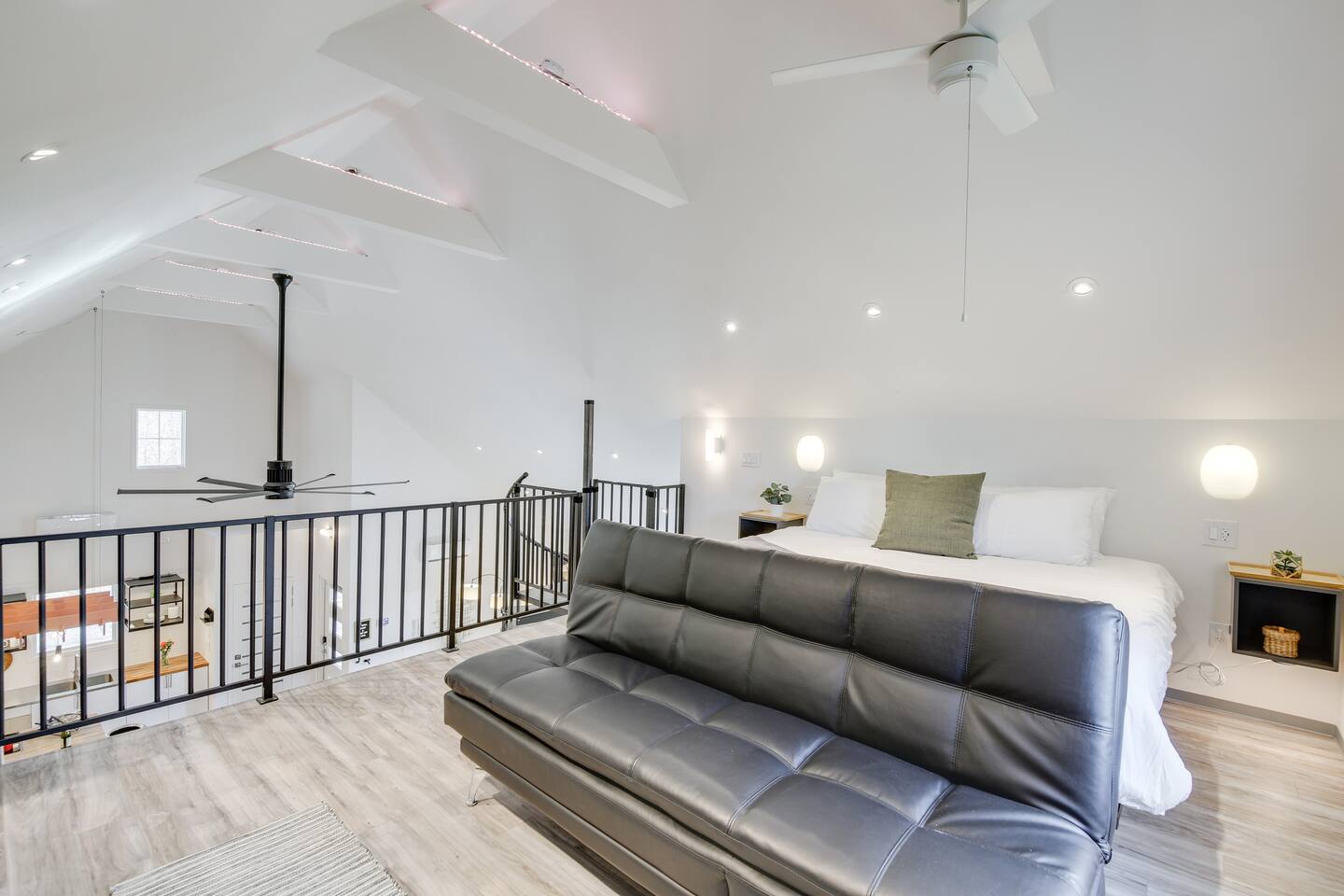 Inside Barndo 2B, a three-bedroom barndominium at Cedar Pond Farms — our fluffy Highland cow farm just outside the Smoky Mountains.