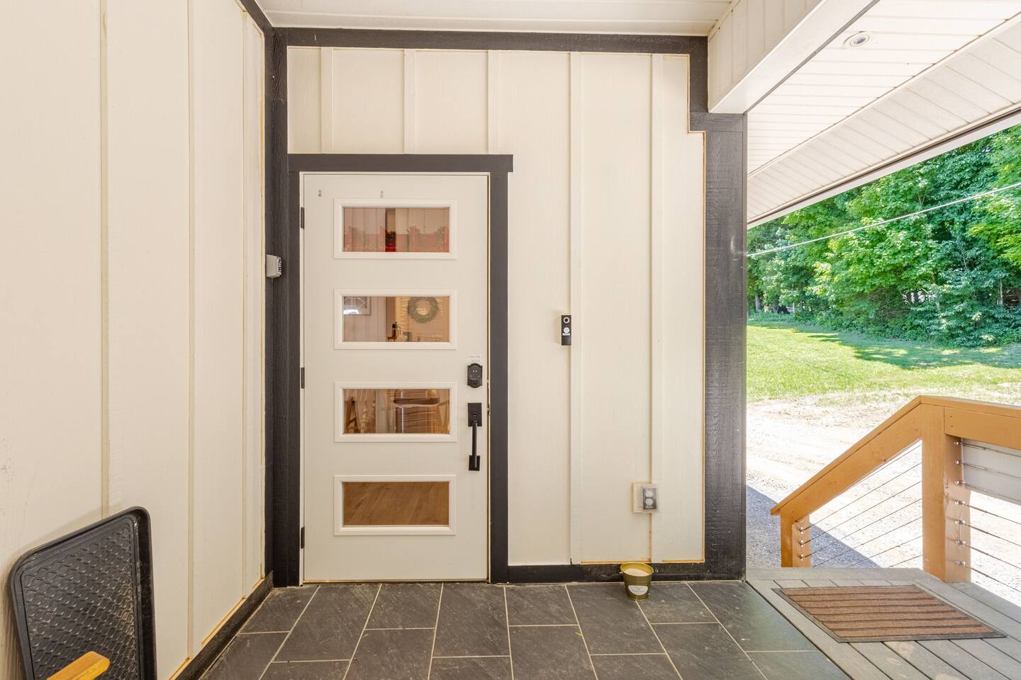 Barndo 3B at Cedar Pond Farms — three-bedroom barndominium lodging on the farm, with the Highland herd a short walk away.