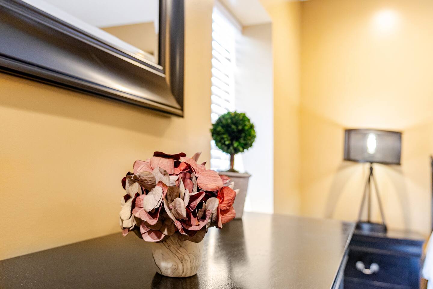 Inside Executive Apartment B, a European-style apartment at Cedar Pond Farms — our fluffy Highland cow farm just outside the Smoky Mountains.
