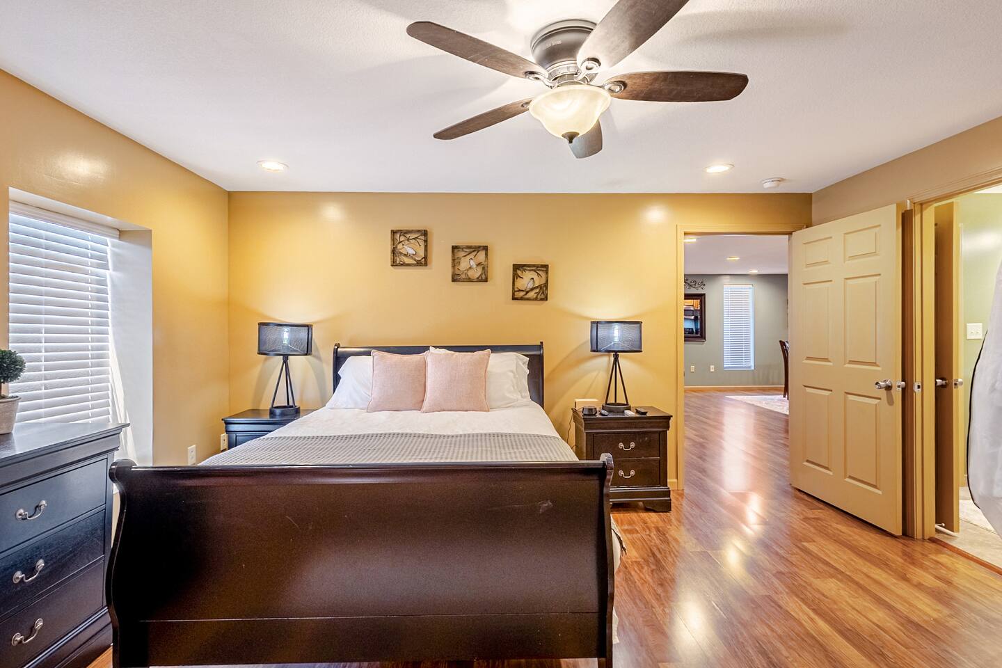Executive Apartment B at Cedar Pond Farms in New Market — a European-style apartment on a working farm with Scottish Highland cattle.