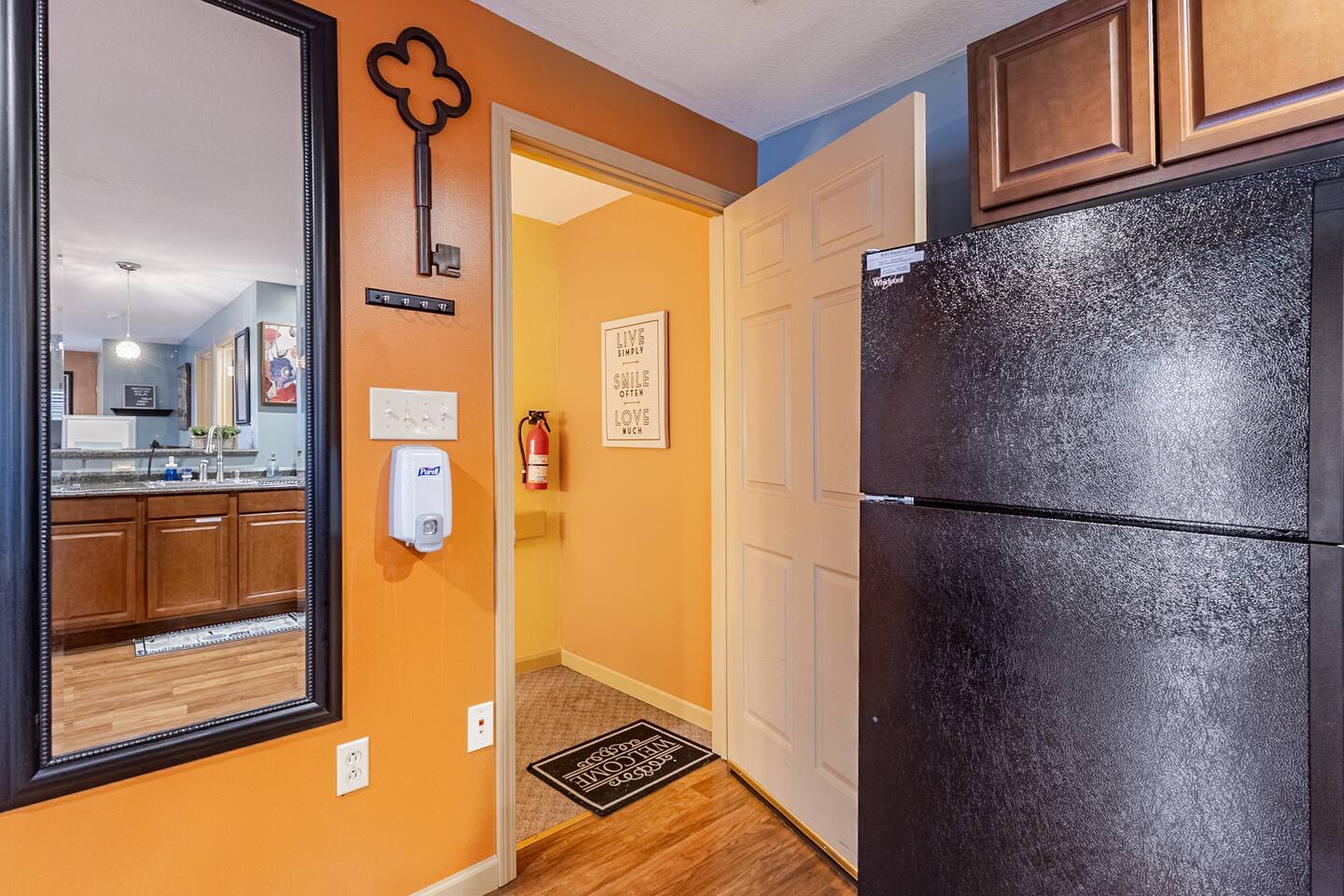 Executive Apartment B at Cedar Pond Farms in New Market — a European-style apartment on a working farm with Scottish Highland cattle.