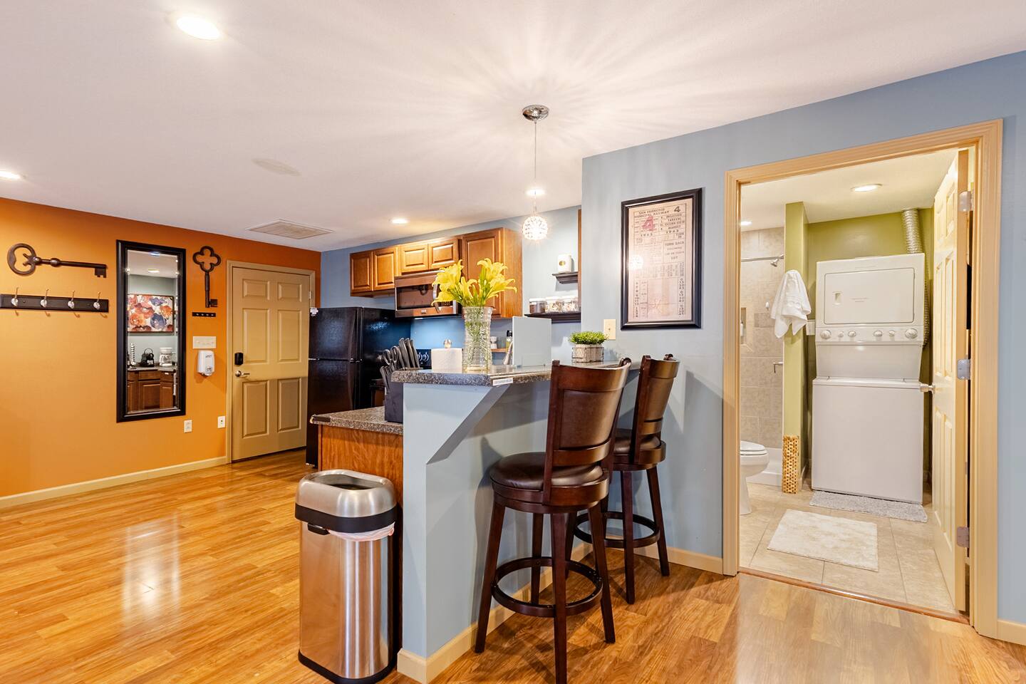 A look around Executive Apartment B, one of the European-style apartment stays guests book for a farm weekend in the Tennessee foothills near the Smokies.